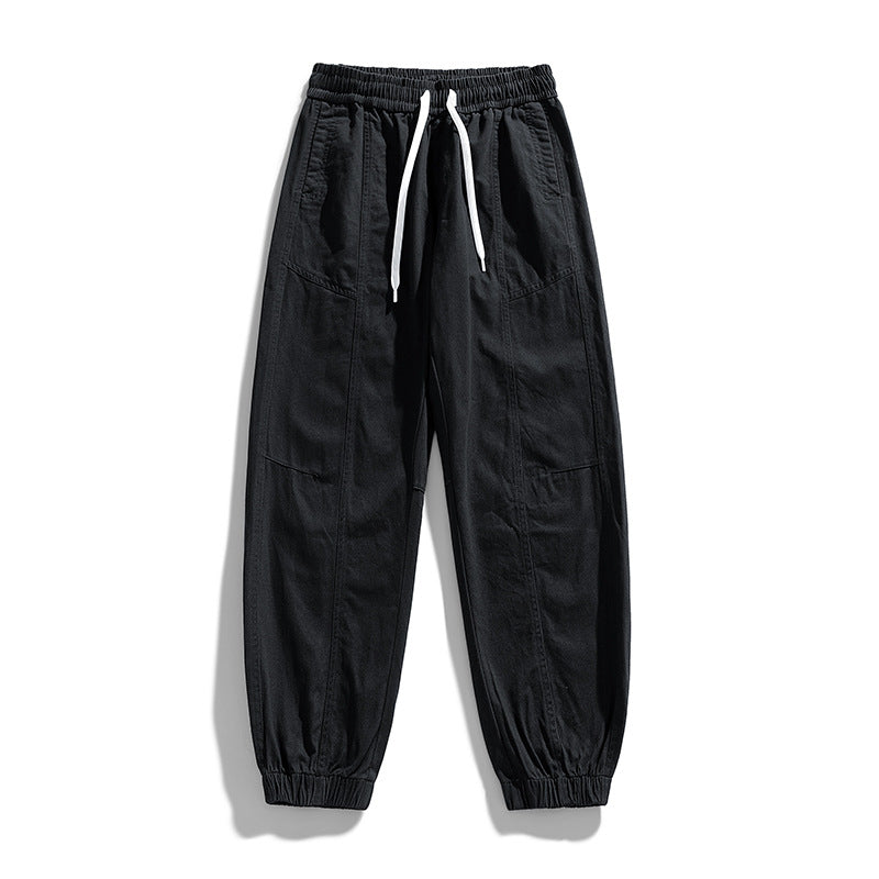 Herren Oversized Utility-Jogginghose aus robustem Baumwollmix mit Kordelbund, seitlichen Cargo‑Taschen & gerippten Bündchen Nord Taschen