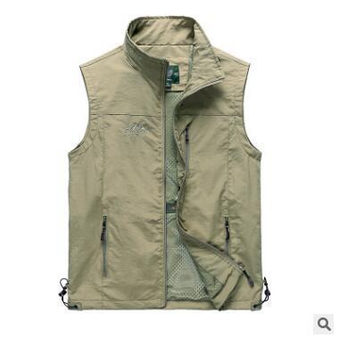Herren Utility-Outdoorweste mit atmungsaktivem Meshfutter, Reißverschluss‑Taschen und verstellbarem Saum Nord Taschen