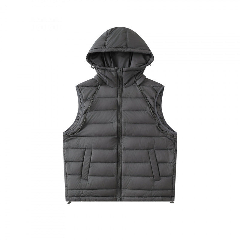 Unisex Leichte wattierte Kapuzenjacke mit Zwei-Wege-Reißverschluss und verstellbarem Saum Nord Taschen