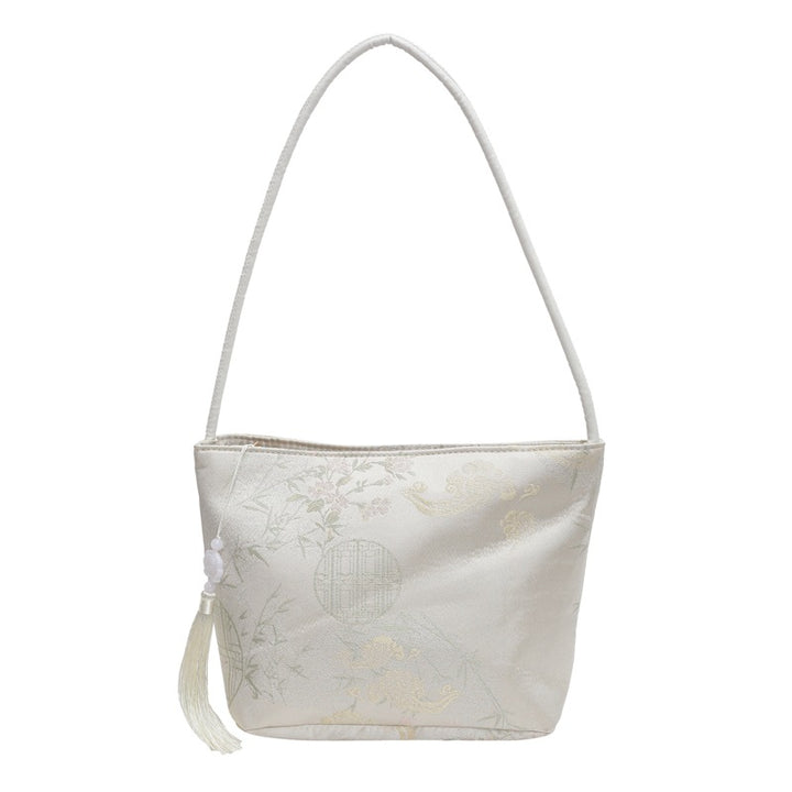 Damen modische Abendtasche aus luxuriösem Material mit dekorativem Quastenanhänger Nord Taschen