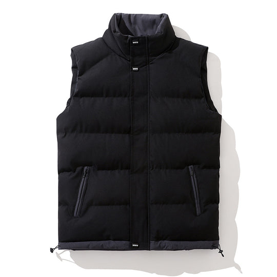 Herren Gepolsterte Thermo-Steppweste mit Stehkragen und Kordelzug Nord Taschen