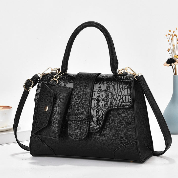 Damen Handtasche mit strukturiertem Leder und abnehmbarem Kartenetui Nord Taschen