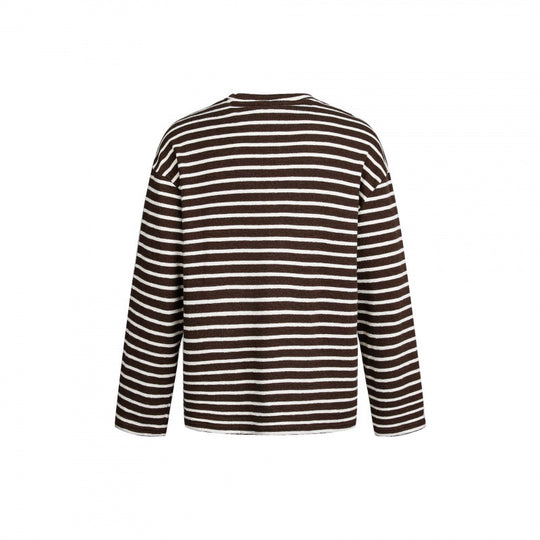 Unisex Maritimes Ringel-Strickshirt mit weitem Schnitt und Rundhals Nord Taschen