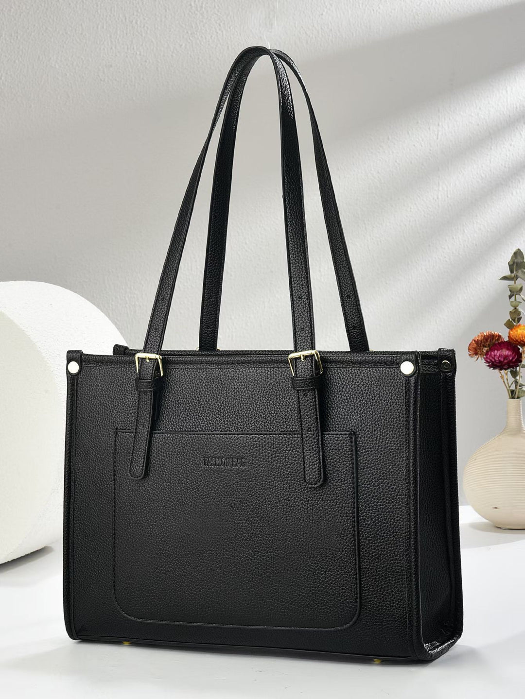 Damen elegante Handtasche im minimalistischen Design mit praktischen Fächern Nord Taschen