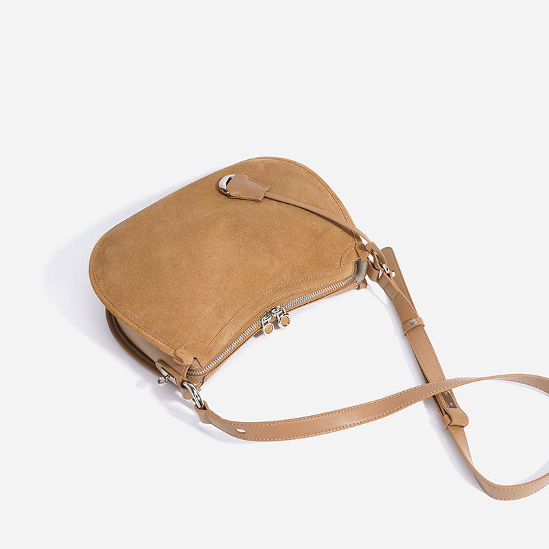 Damen handgefertigte Wildleder Hobo-Tasche mit verstellbarem Tragegurt Nord Taschen