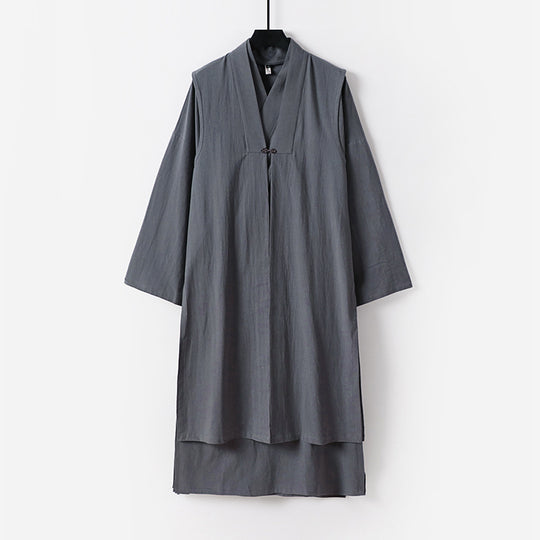 Unisex Langer Oversize-Kimono‑Mantel mit dezentem Knebelverschluss und weiter Silhouette Nord Taschen