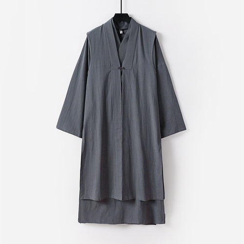 Unisex Langer Oversize-Kimono‑Mantel mit dezentem Knebelverschluss und weiter Silhouette Nord Taschen