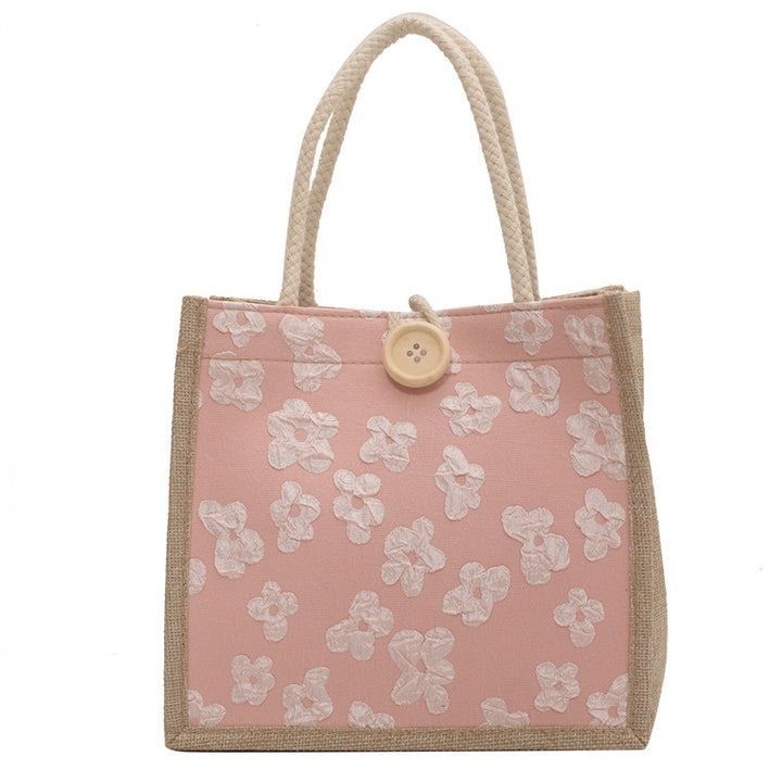 Damen Stoff Tragetasche mit floralem Design Nord Taschen