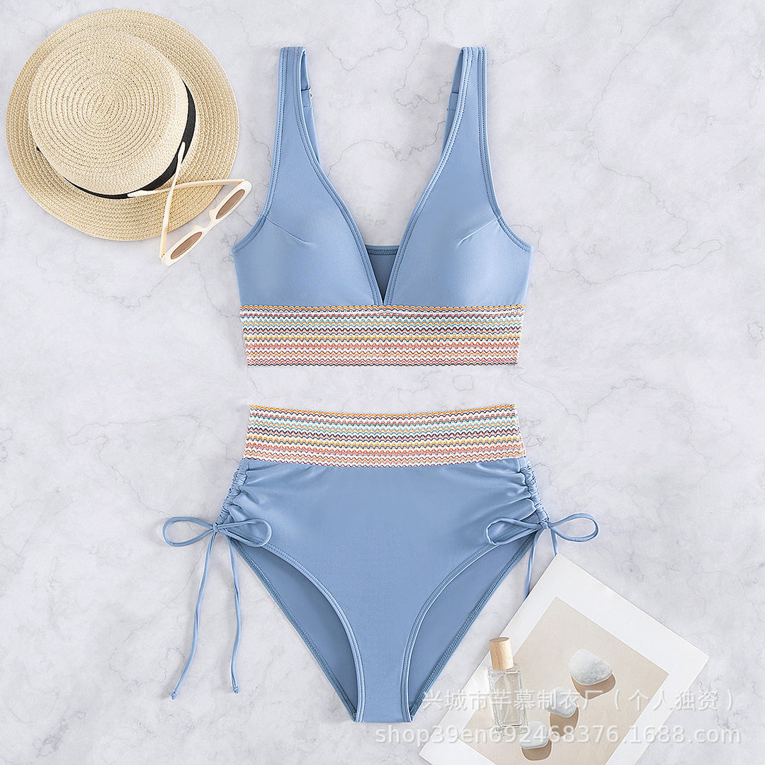 Damen Hochgeschnittener Sportbikini Nord Taschen