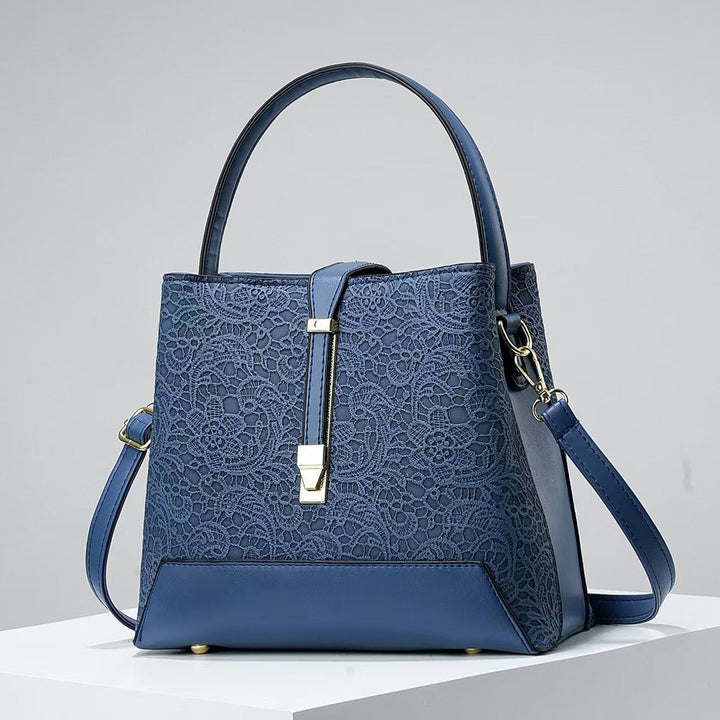 Damen elegante Handtasche mit filigranem Spitzenmuster Nord Taschen