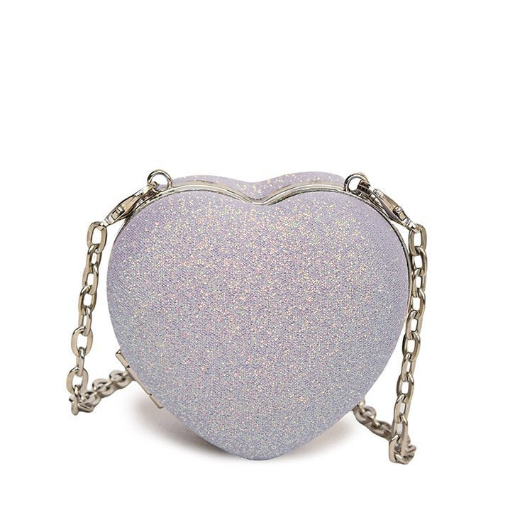Damen Clutch im Herzen-Design mit eleganter Glitzer-Oberfläche Nord Taschen