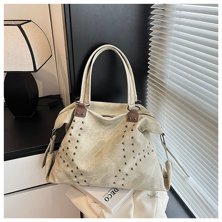 Damen modische Shopper-Tasche aus strapazierfähigem Material mit Nieten Nord Taschen