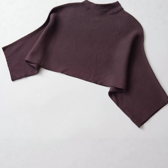 Damen Gerippter Kurz‑Poncho mit U‑Boot‑Ausschnitt und kastiger Silhouette Nord Taschen