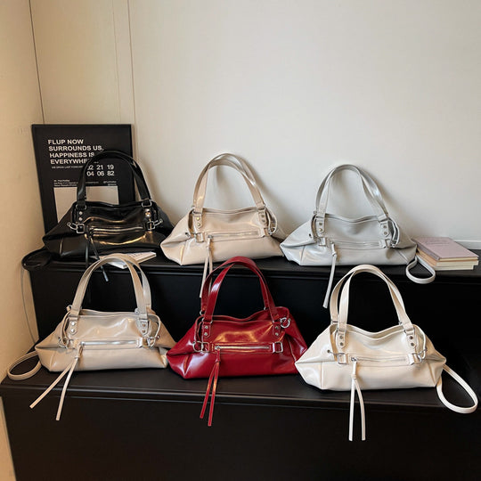 Damen elegante Handtasche mit praktischen Reißverschlusstaschen Nord Taschen