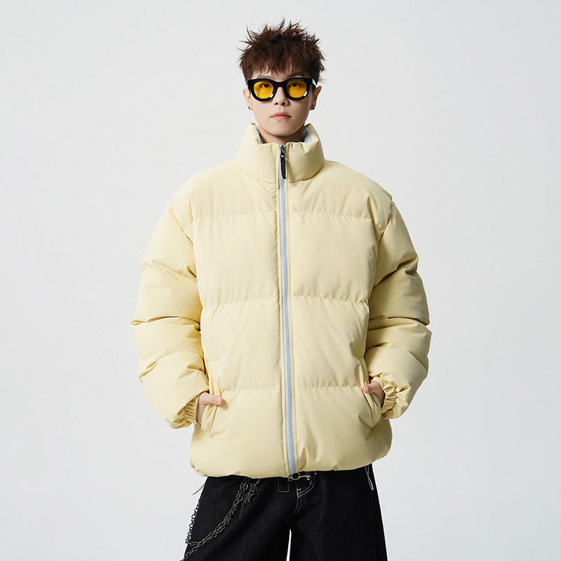 Herren Kurz geschnittene Oversize Steppjacke mit hohem Kragen Nord Taschen