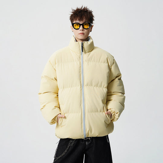 Herren Kurz geschnittene Oversize Steppjacke mit hohem Kragen Nord Taschen