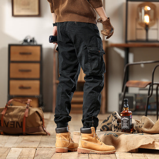 Herren Utility-Cargohose mit elastischem Saum und Knieverstärkung Nord Taschen