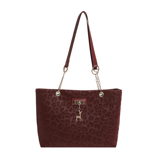 Damen Tiermuster Shopper-Tasche mit elegantem Kettenverschluss Nord Taschen