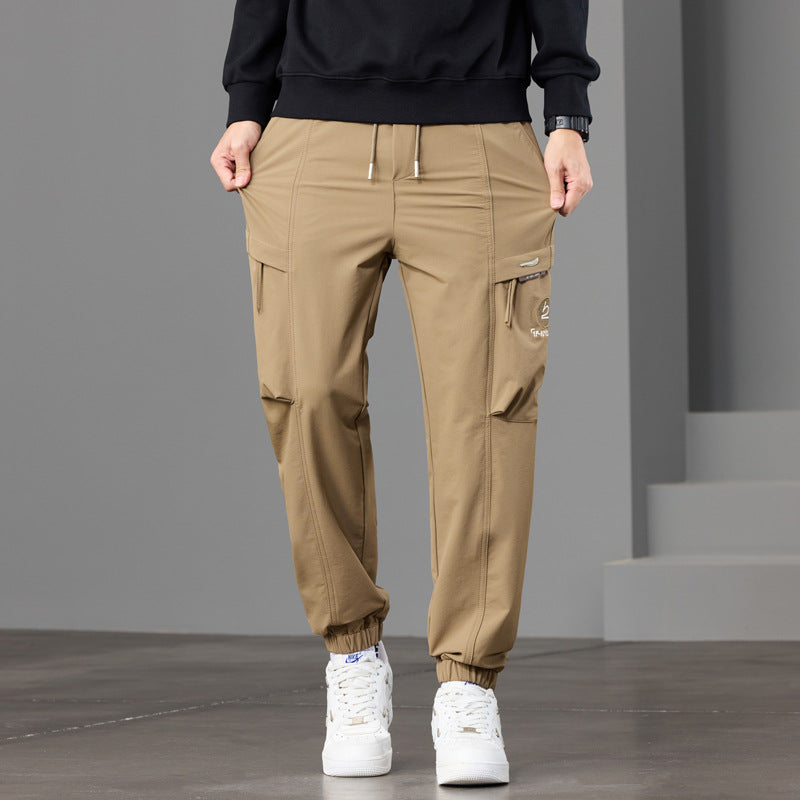 Herren technische Cargo-Joggerhose mit elastischem Saum, Multifachtaschen und Kordelzug Nord Taschen