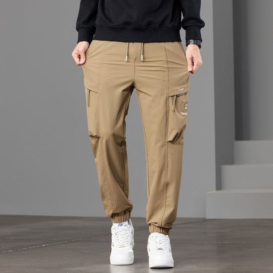 Herren technische Cargo-Joggerhose mit elastischem Saum, Multifachtaschen und Kordelzug Nord Taschen