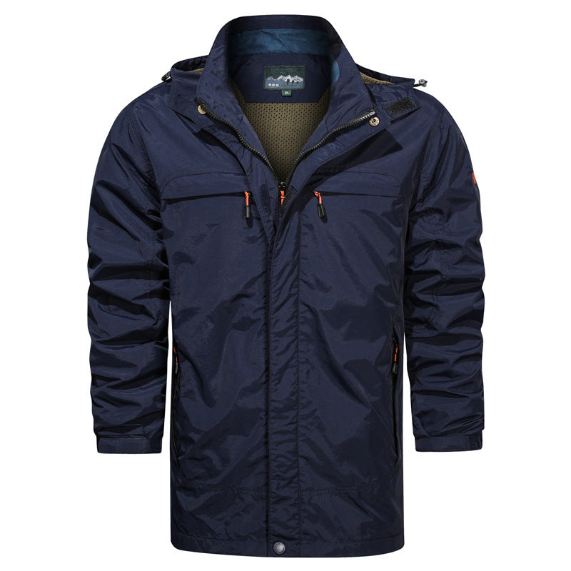 Herren leichter Fieldparka mit Kapuze, atmungsaktivem Mesh‑Futter und multifunktionalen Taschen Nord Taschen