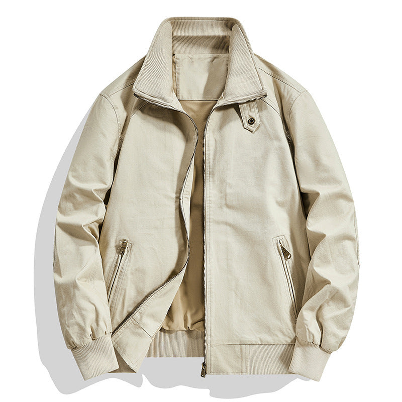 Herren Baumwoll-Canvas-Blouson mit Rippbündchen und Stehkragen Nord Taschen