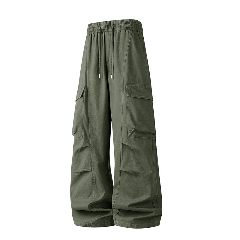 Herren Baggy-Cargo-Hose mit tiefem Schritt, Oversized-Silhouette und aufgesetzten Utility-Taschen Nord Taschen