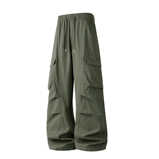 Herren Baggy-Cargo-Hose mit tiefem Schritt, Oversized-Silhouette und aufgesetzten Utility-Taschen Nord Taschen