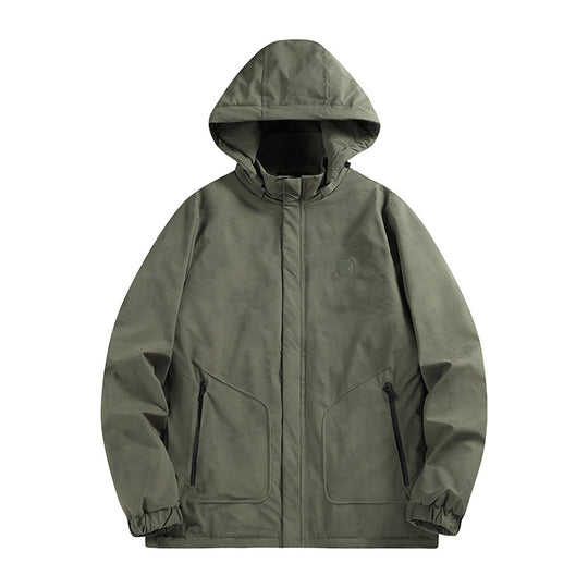 Herren Wasserdichte Kapuzen-Softshelljacke mit mattierter Oberfläche und verdecktem Reißverschluss Nord Taschen