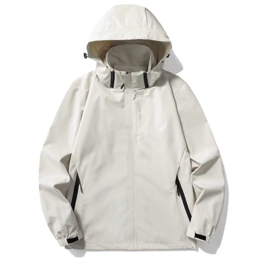 Herren Wasser- und winddichte technische Kapuzen-Outdoorjacke mit verschweißten Nähten und atmungsaktivem Futter Nord Taschen