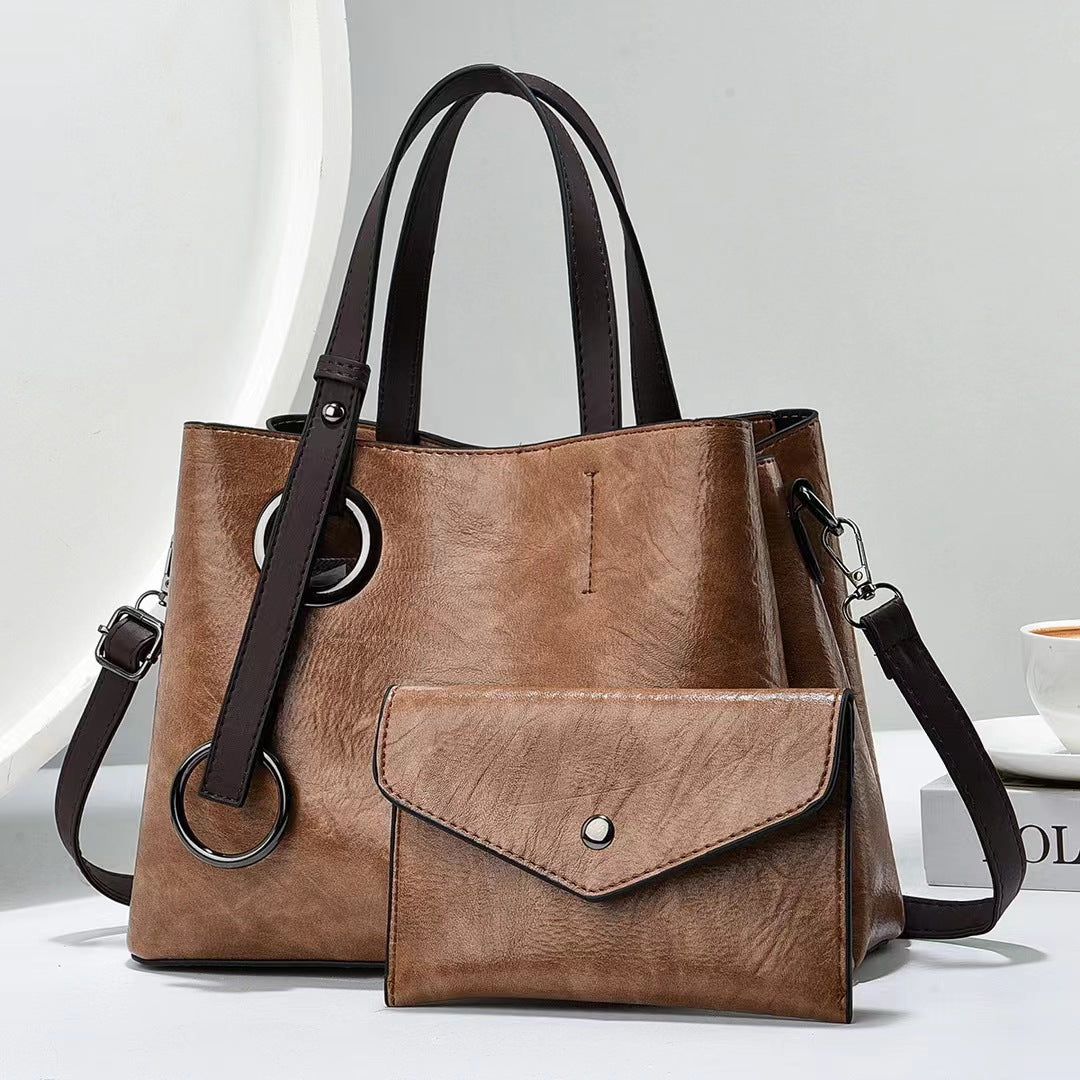 Damen praktische Schultertasche mit abnehmbarer Clutch Nord Taschen