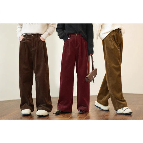 Damen Weit geschnittene Cordhose Nord Taschen
