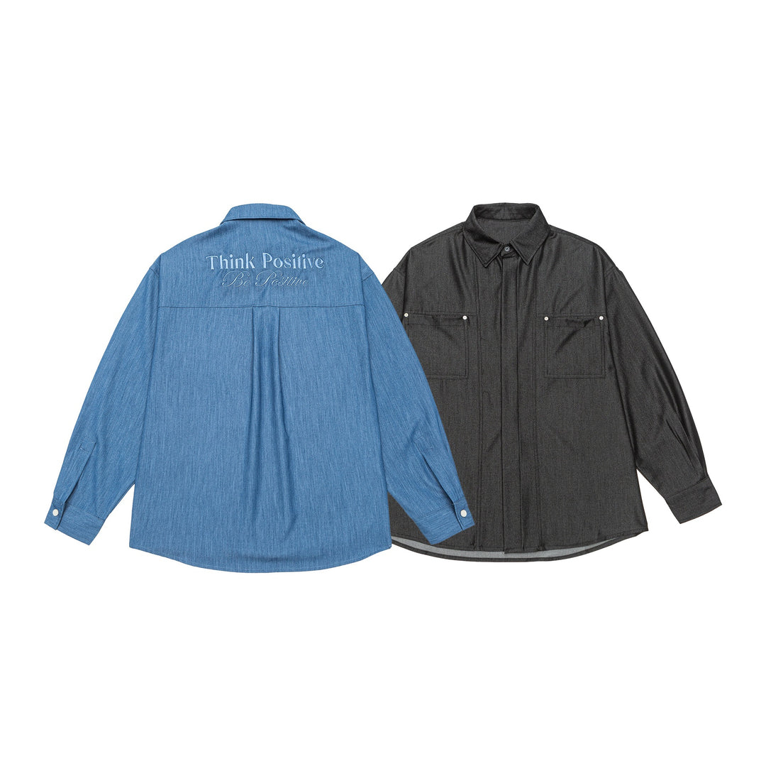 Herren Overshirt aus schwerer Twill‑Qualität mit verdeckter Knopfleiste und Brusttaschen Nord Taschen