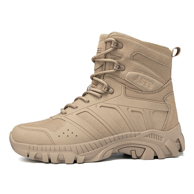 Herren hochgeschnittene Tactical Boots mit strapazierfähigem Obermaterial und rutschfester Sohle