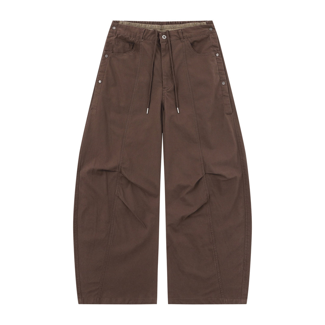 Damen Weite Culotte-Hose mit elastischem Tunnelzugbund und Cargo-Details Nord Taschen