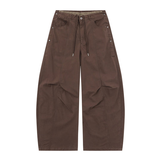 Damen Weite Culotte-Hose mit elastischem Tunnelzugbund und Cargo-Details Nord Taschen