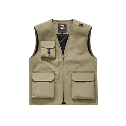 Herren Sichtbare Multifunktionale Utility-Weste mit Mesh‑Futter, Mehrfachtaschen und D‑Ring Nord Taschen
