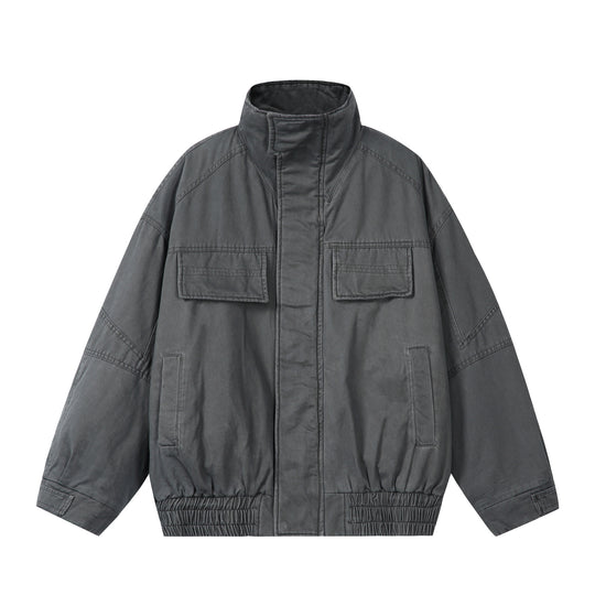 Unisex Boxy-Fieldjacke mit hohem Stehkragen, Pattentaschen und elastischem Saum Nord Taschen