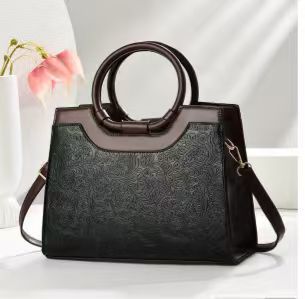 Damen elegante Strukturierte Handtasche mit floralen Mustern Nord Taschen