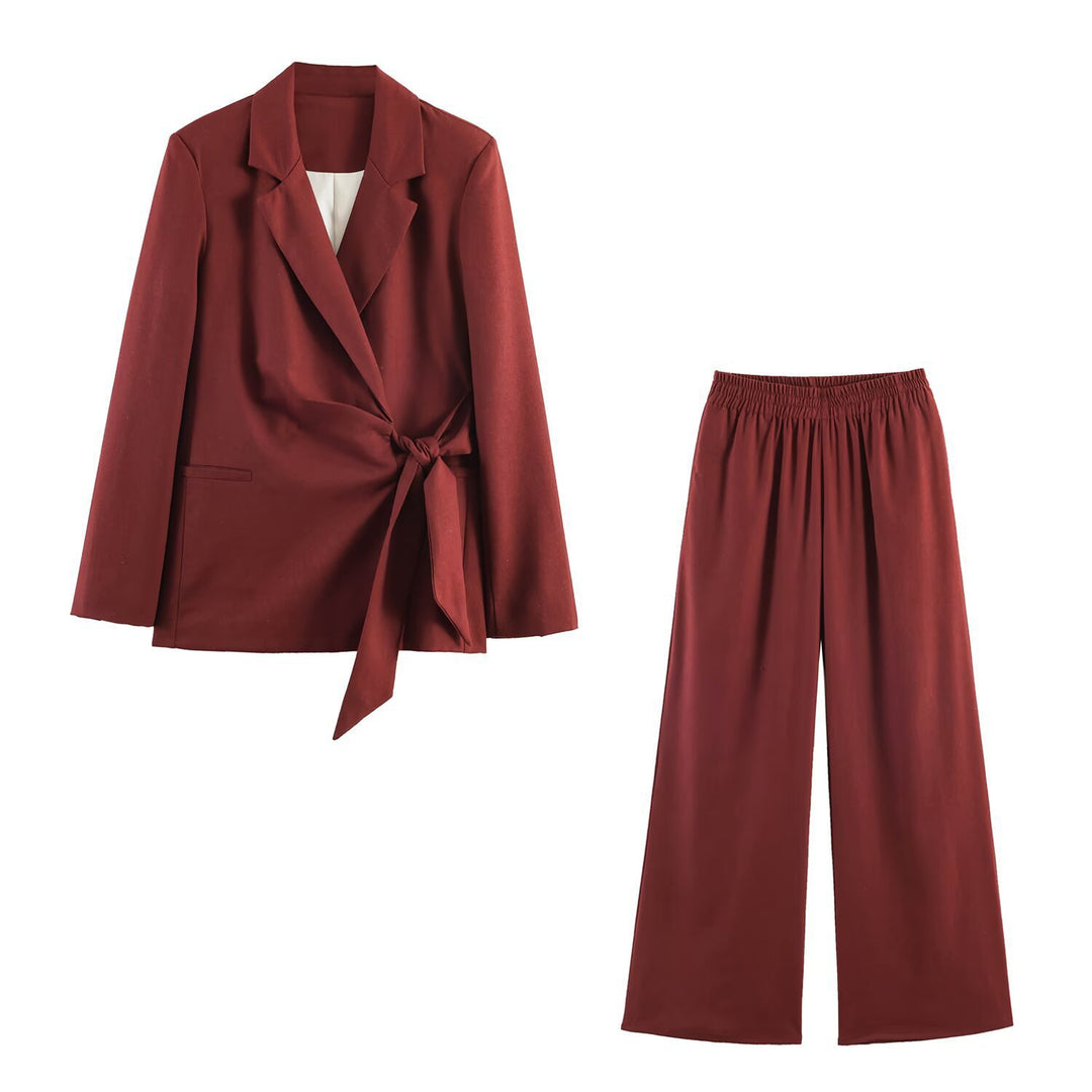 Damen Weite Palazzo-Hose mit hohem Bund, elastischem Taillenband und fließendem Fall Nord Taschen