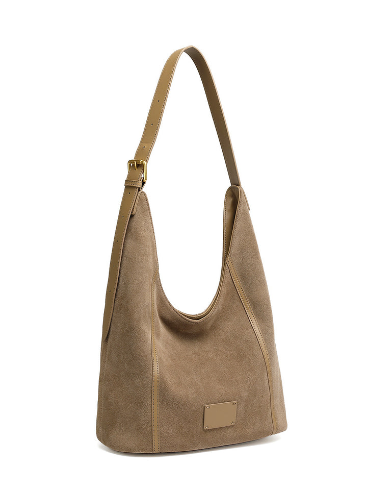 Damen Hobo-Tasche aus hochwertigem Wildleder mit elegantem Tragegriff Nord Taschen