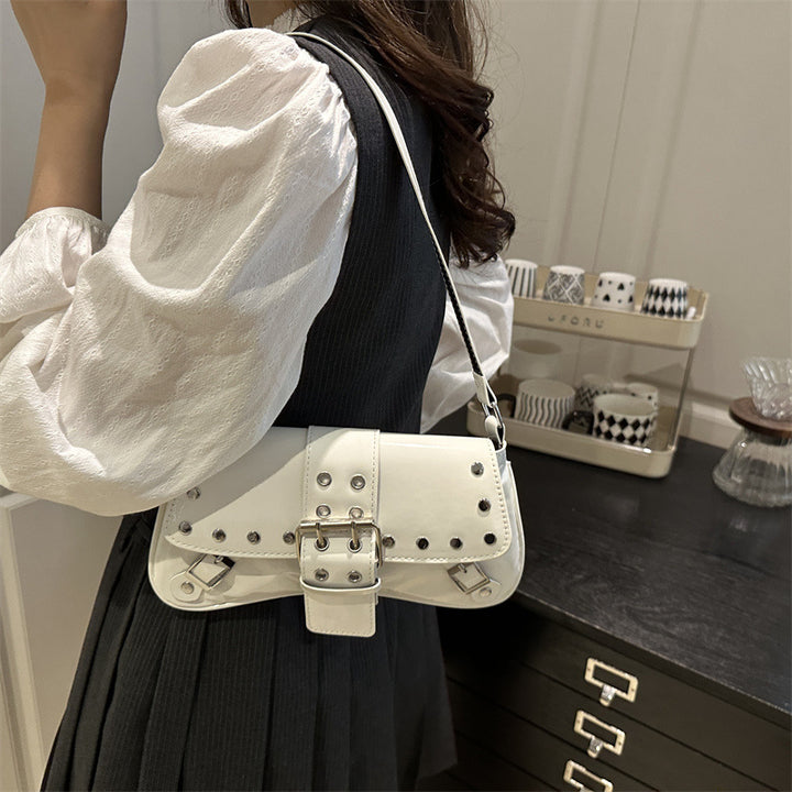 Damen edle Schultertasche mit trendigem Schnallenverschluss Nord Taschen