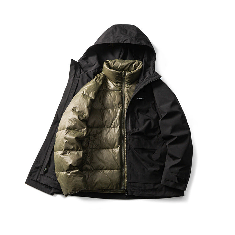 Herren Funktionelle Outdoor-Softshelljacke mit Kapuze und Mehrfachtaschen Nord Taschen
