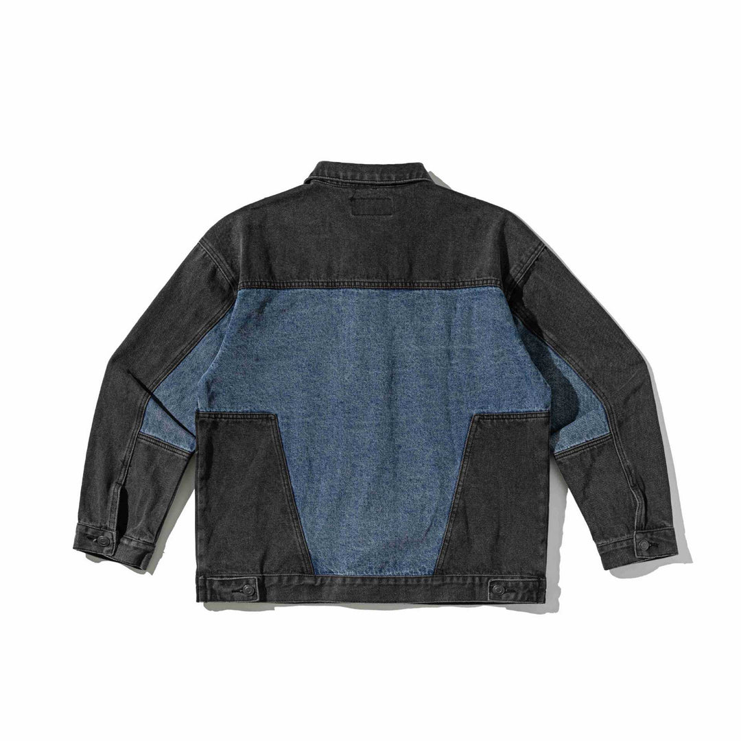 Unisex Denim-Workwear-Overshirt im kastigen Schnitt mit kontrastierten Brusttaschen Nord Taschen