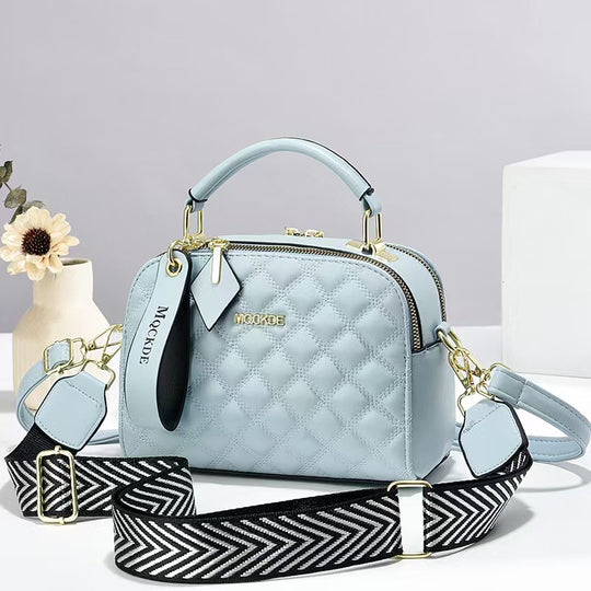 Damen Handtasche im eleganten Steppdesign mit abnehmbarem Schulterriemen Nord Taschen