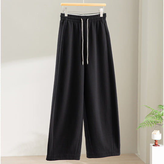 Damen Weite Loungehose mit elastischem Bund, Kordelzug und seitlichen Eingrifftaschen Nord Taschen