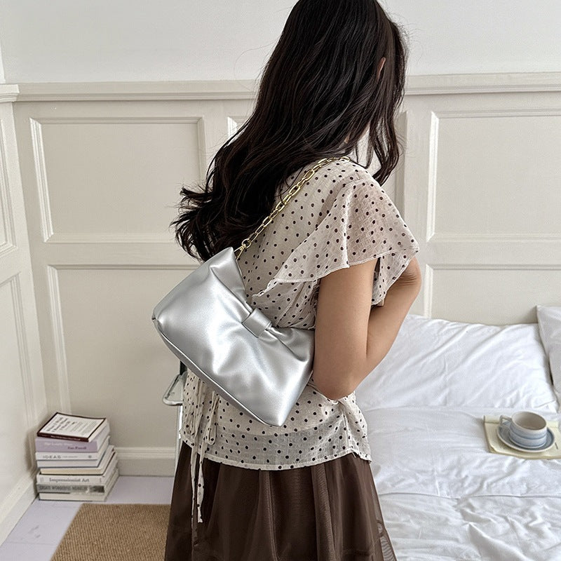 Damen elegante Clutch-Tasche mit edler Schleife Nord Taschen