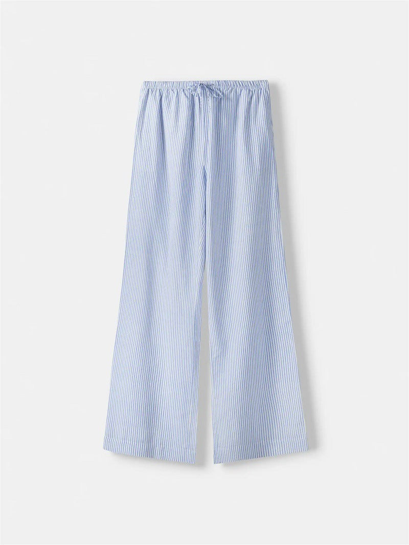Damen Weite Sommerhose mit komfortablem Gummibund und Streifenmuster
