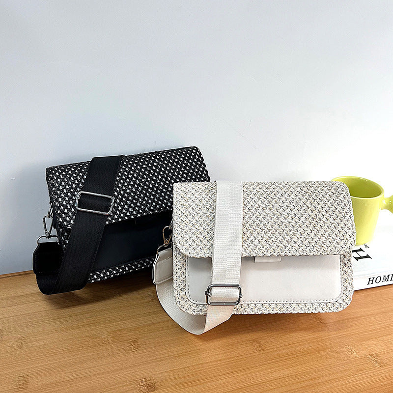 Damen praktische Umhängetasche mit geflochtenem Design Nord Taschen