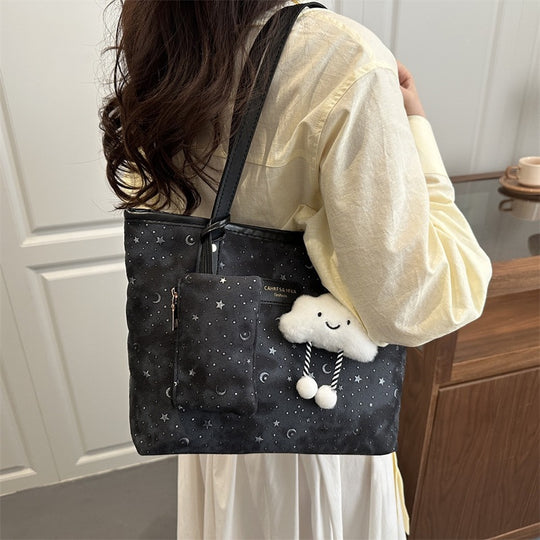 Damen Beuteltasche mit Sterne- und Mondmuster Nord Taschen